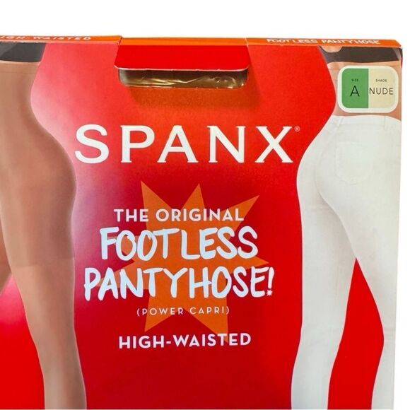 NWT- Spank Footless High Waisted Pantyhose in Nude, Size A - Picture 6 of 6